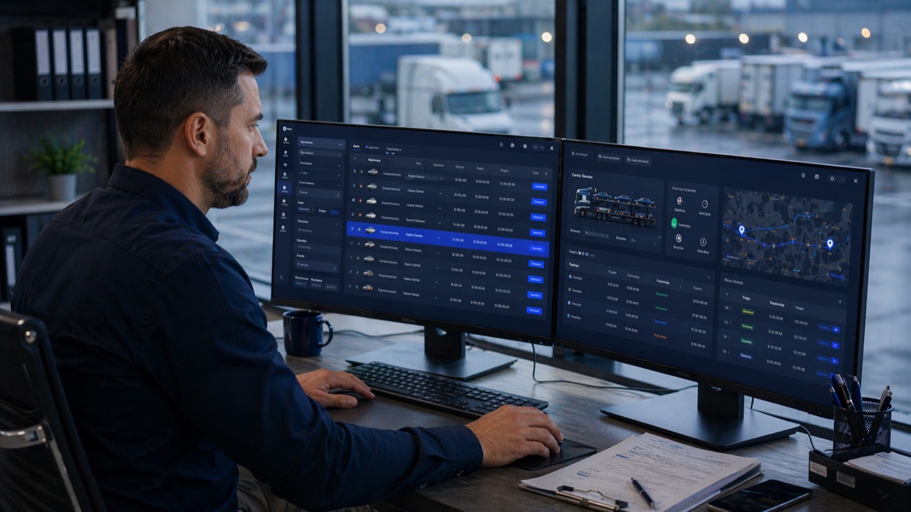 Менеджер перевозчика работает с активными рейсами в MeeGo Logistics